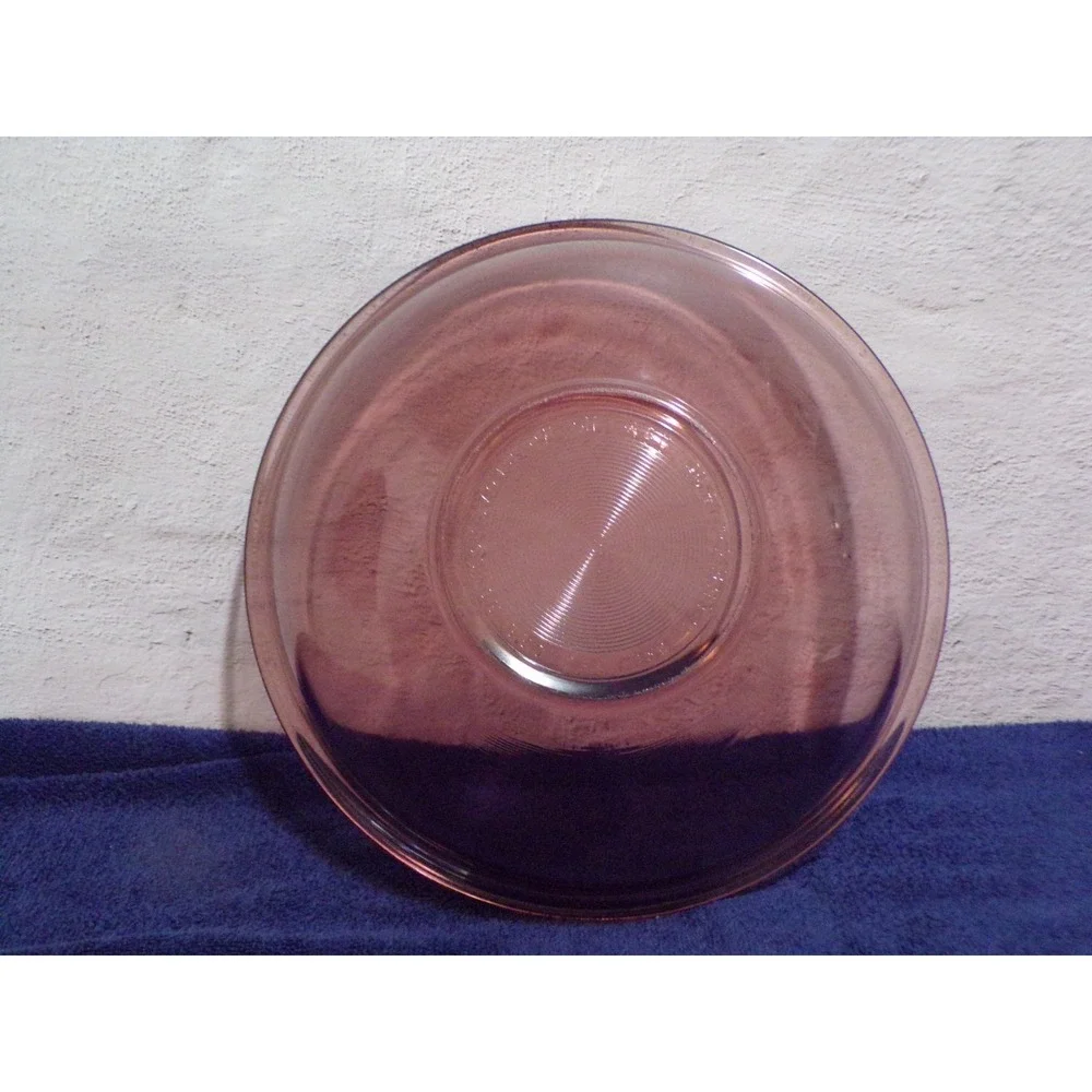 PYREX CORNING VISIONS Glass Cranberry Color Mixing or Servg. Bowl 4L 326 11 3/4